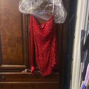 Red Sequin Dress